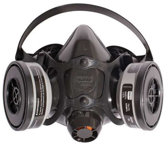 Reusable Dual-Filter Half Face Respirator – Adjustable Work Mask