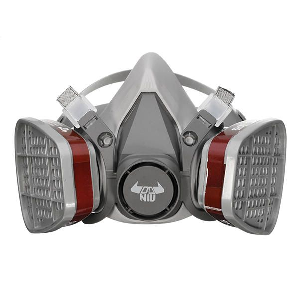 Reusable Dual-Filter Half Face Respirator – Adjustable Work Mask